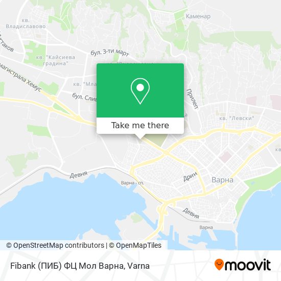 Fibank (ПИБ)  ФЦ Мол  Варна map