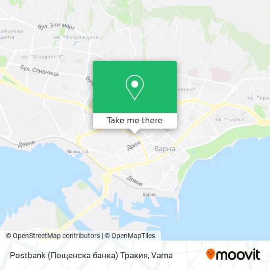 Postbank (Пощенска банка) Тракия map