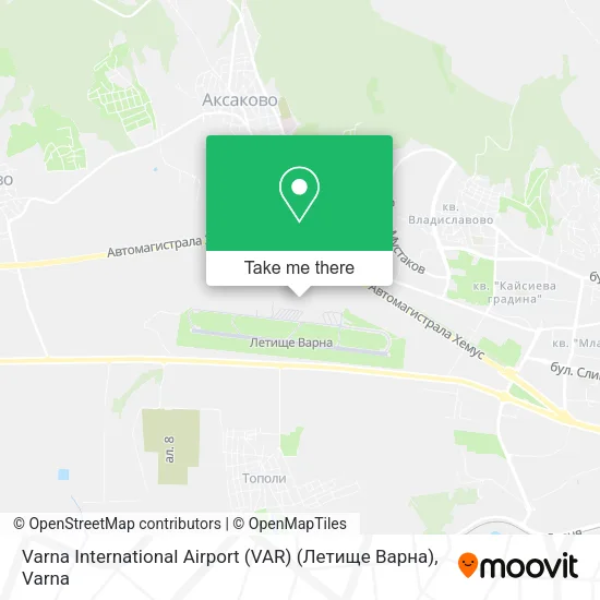 Карта Varna International Airport (VAR) (Летище Варна)