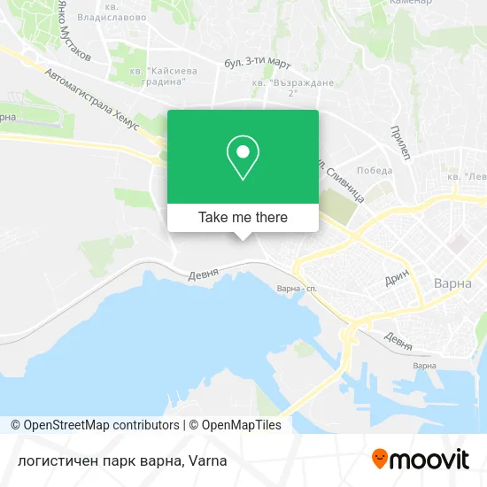 Карта логистичен парк варна