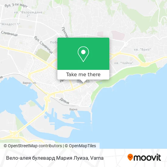 Карта Вело-алея булевард Мария Луиза