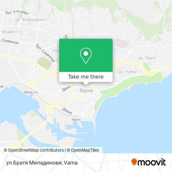 ул.Братя Миладинови map