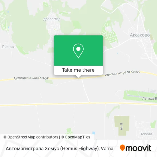 Карта Автомагистрала Хемус (Hemus Highway)