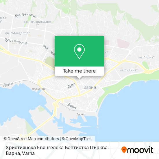 Християнска Евангелска Баптистка Църква Варна map