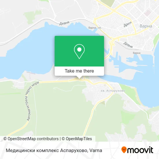 Карта Медицински комплекс  Аспарухово