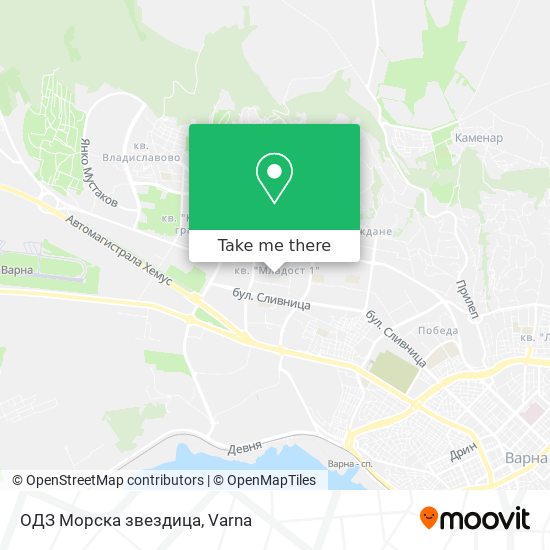 ОДЗ Морска звездица map