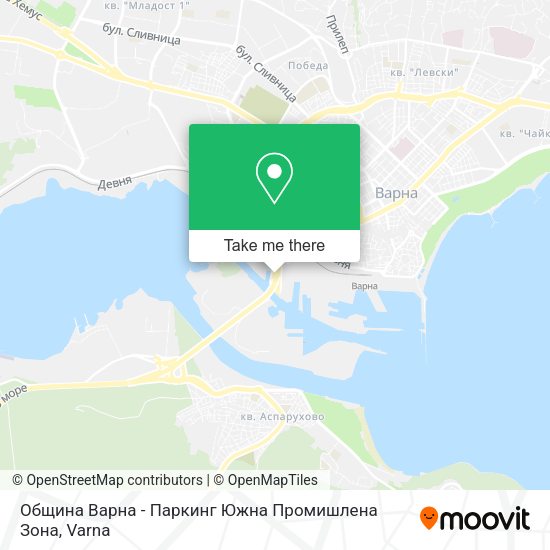 Карта Община Варна - Паркинг Южна Промишлена Зона