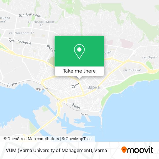 VUM (Varna University of Management) map