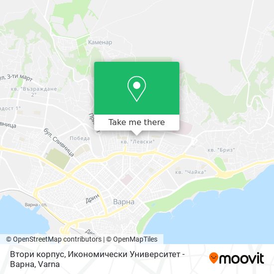 Втори корпус, Икономически Университет - Варна map