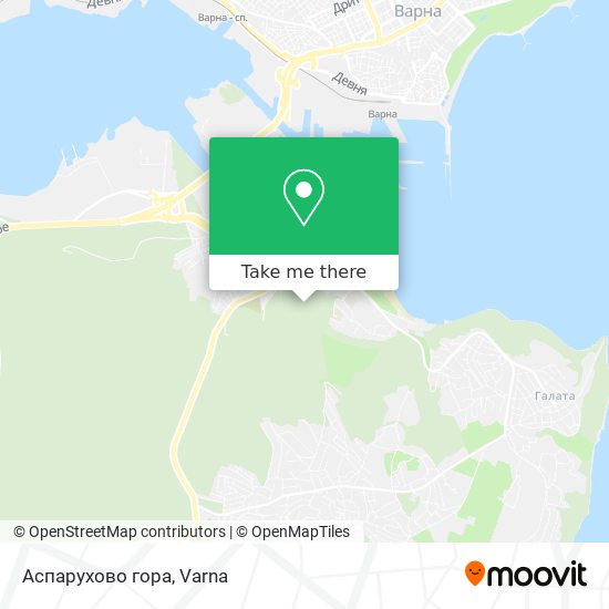 Аспарухово гора map