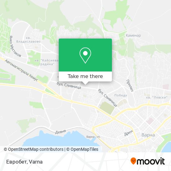 Евробет map