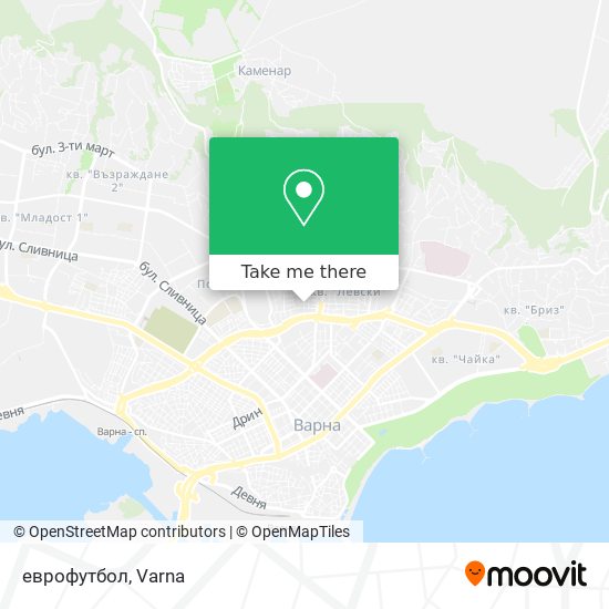 еврофутбол map