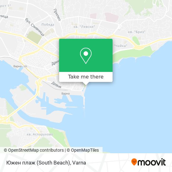Южен плаж (South Beach) map