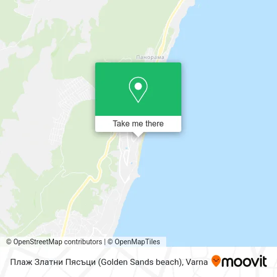 Карта Плаж Златни Пясъци (Golden Sands beach)