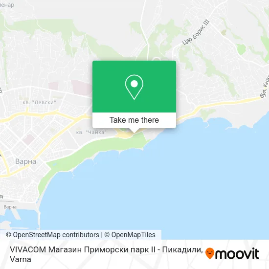 Карта VIVACOM Магазин  Приморски парк II  - Пикадили