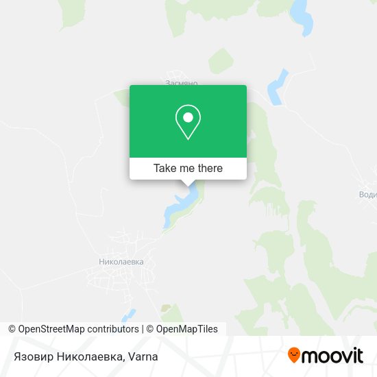 Карта Язовир Николаевка
