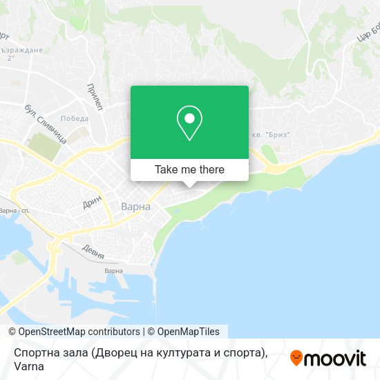 Карта Спортна зала (Дворец на културата и спорта)