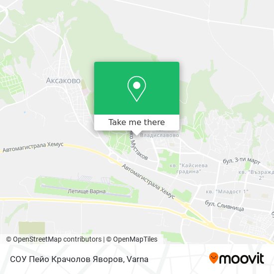 СОУ  Пейо Крачолов Яворов map