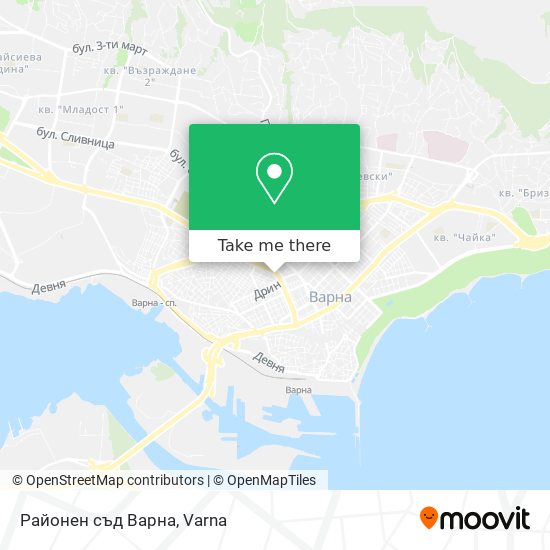 Районен съд Варна map