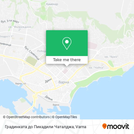 Градинката до Пикадили Чаталджа map