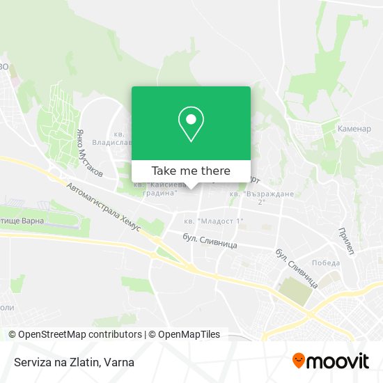 Serviza na Zlatin map