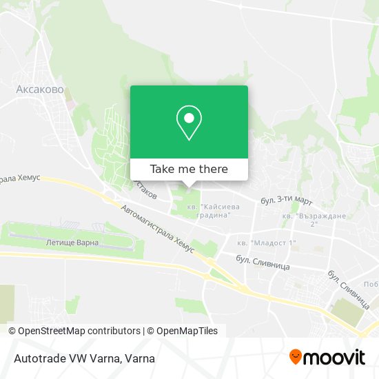 Autotrade VW Varna map