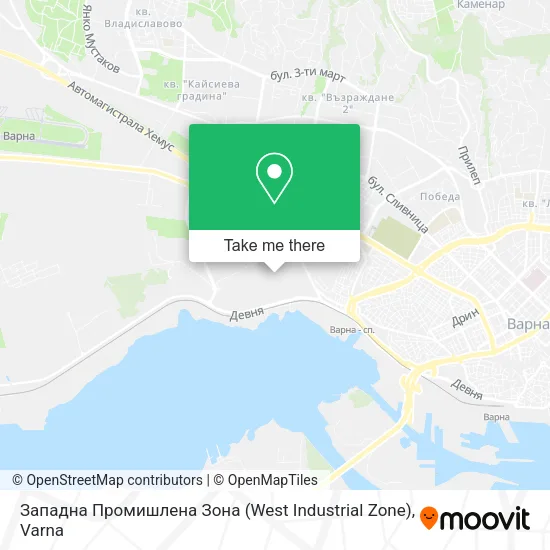 Карта Западна Промишлена Зона (West Industrial Zone)