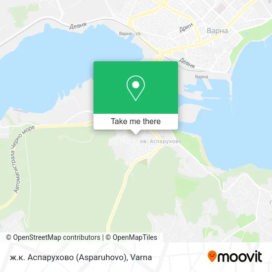 Карта ж.к. Аспарухово (Asparuhovo)
