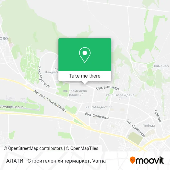 Карта АЛАТИ - Строителен хипермаркет