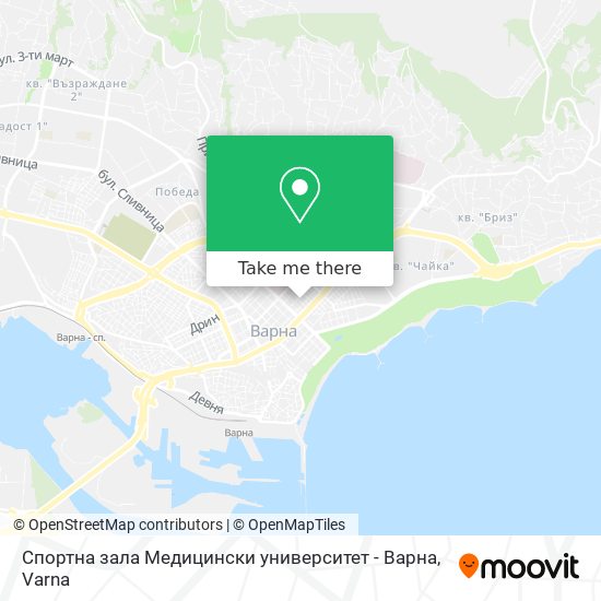 Спортна зала Медицински университет - Варна map