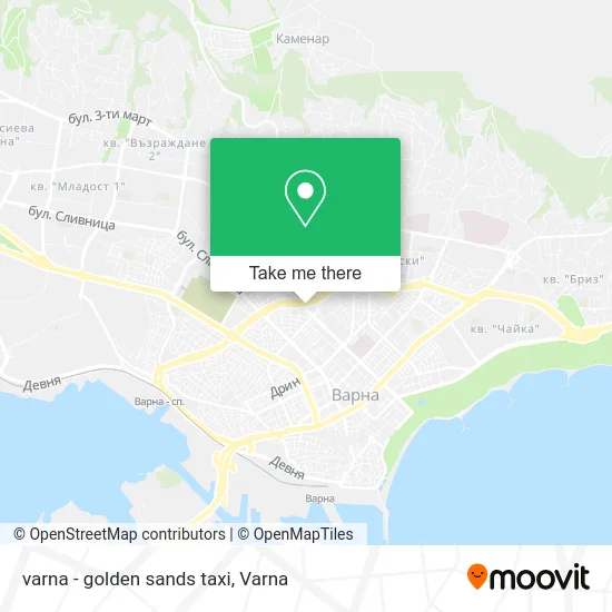 Карта varna - golden sands taxi