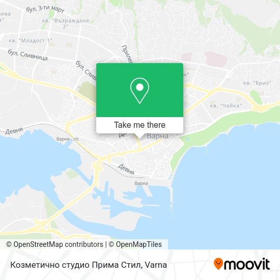 Карта Козметично студио  Прима Стил