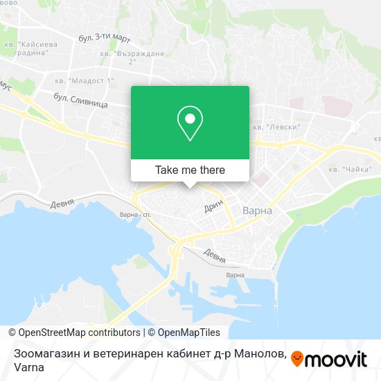 Карта Зоомагазин и ветеринарен кабинет д-р Манолов