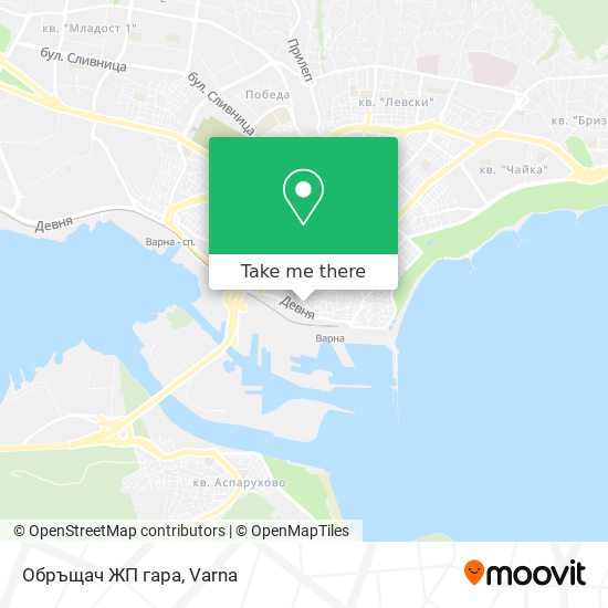 Карта Обръщач  ЖП гара