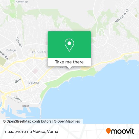 пазарчето на Чайка map