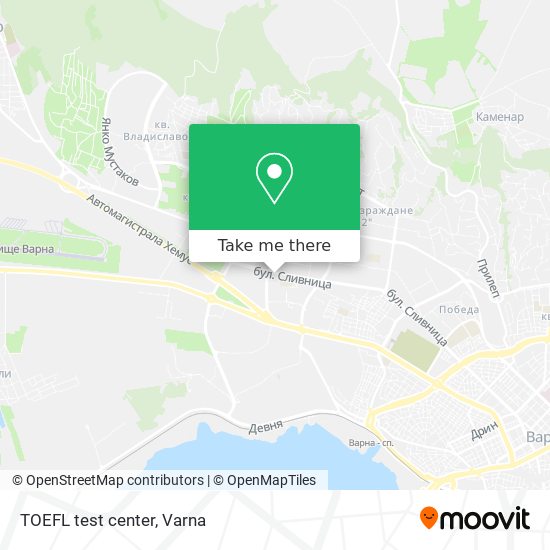 Карта TOEFL test center