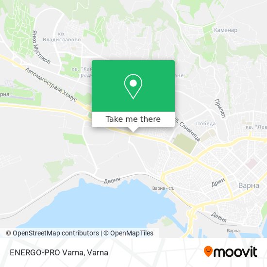 Карта ENERGO-PRO Varna