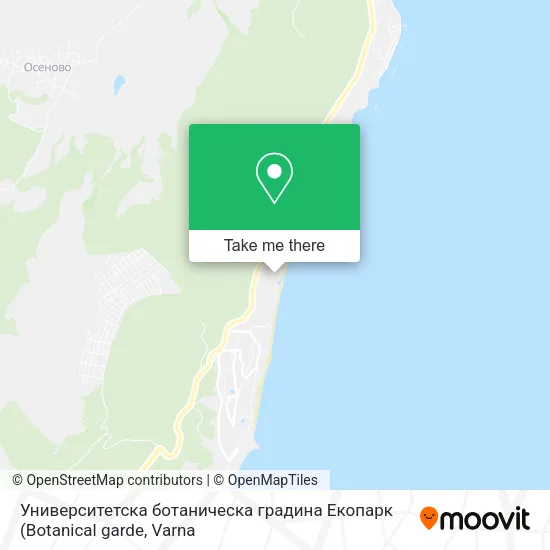 Карта Университетска ботаническа градина  Екопарк