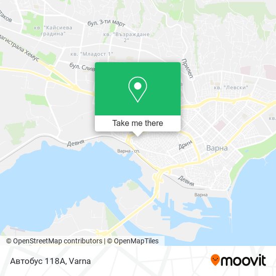 Автобус 118А map