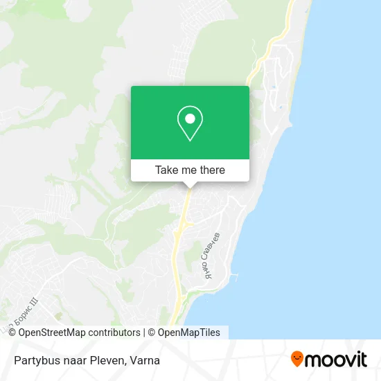 Карта Partybus naar Pleven