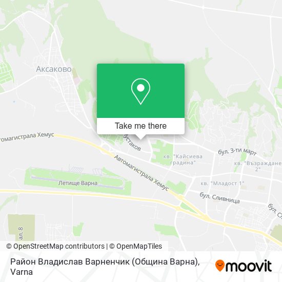 Район Владислав Варненчик (Община Варна) map