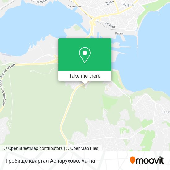 Карта Гробище квартал Аспарухово