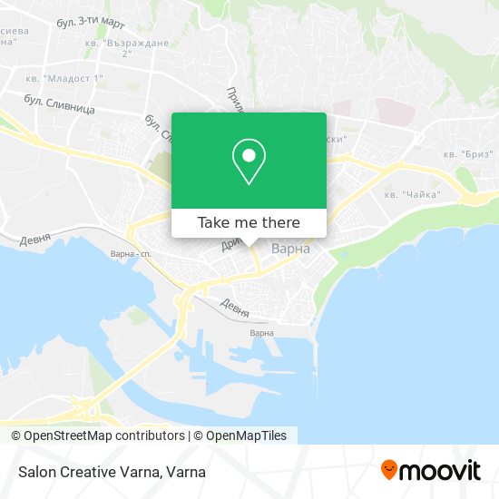 Salon Creative Varna map