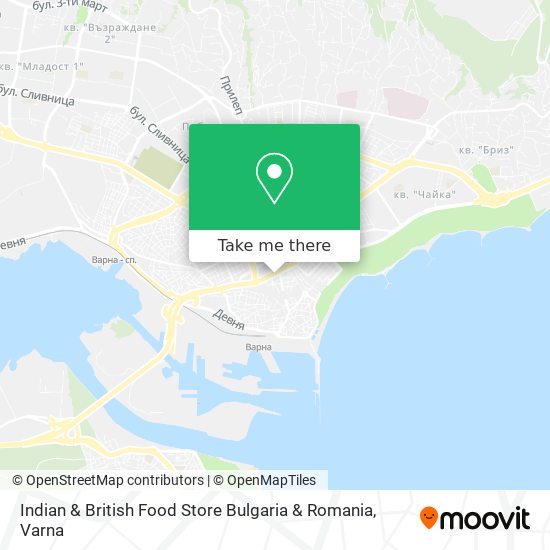 Indian & British Food Store Bulgaria & Romania map