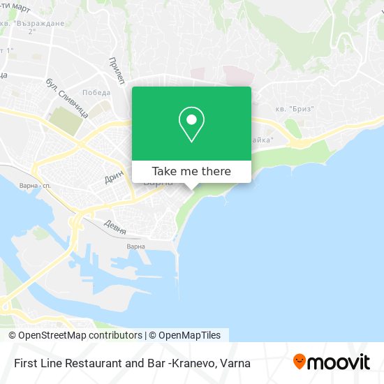 First Line Restaurant and Bar -Kranevo map