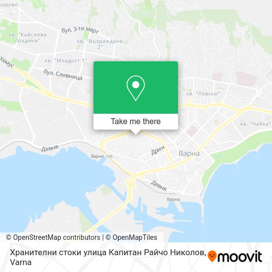 Карта Хранителни стоки улица Капитан Райчо Николов
