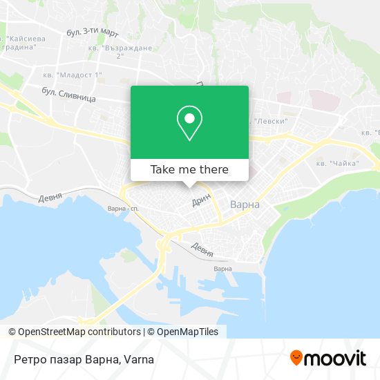 Карта Ретро пазар Варна