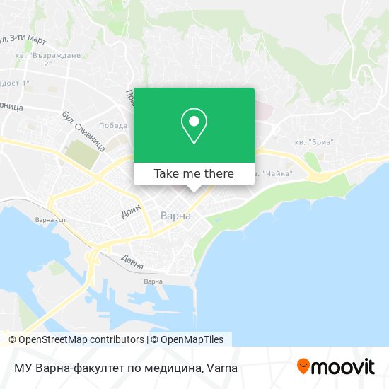 МУ Варна-факултет по медицина map