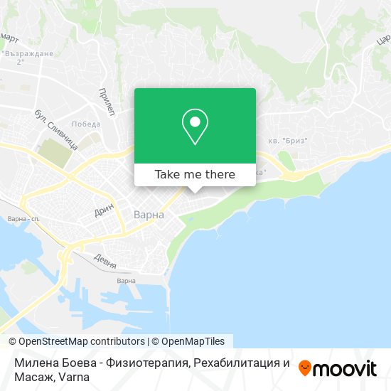 Карта Милена Боева - Физиотерапия, Рехабилитация и Масаж