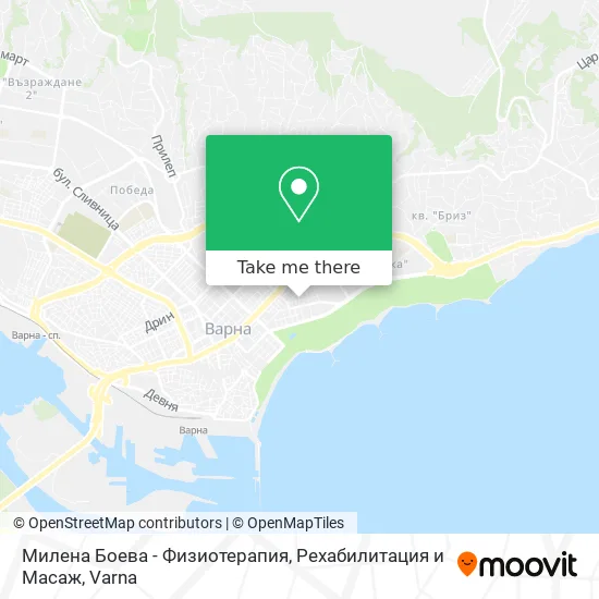 Карта Милена Боева - Физиотерапия, Рехабилитация и Масаж